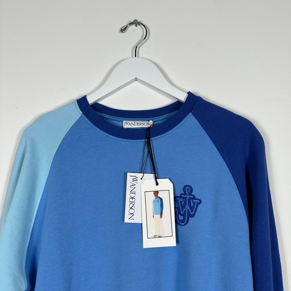 JW Anderson Long Sleeve Crewneck Sweater Blue - Picture 3 of 6